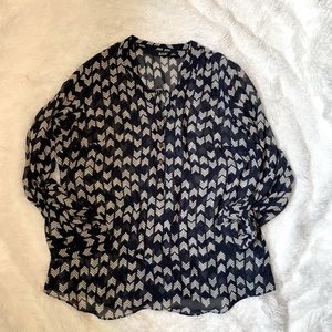 A.N.A navy chevron top